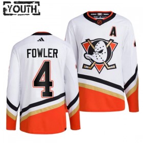 Barn Ishockey Anaheim Ducks tröja cam fowler Adidas 2022-23 Vit Reverse Retro 2.0 Authentic